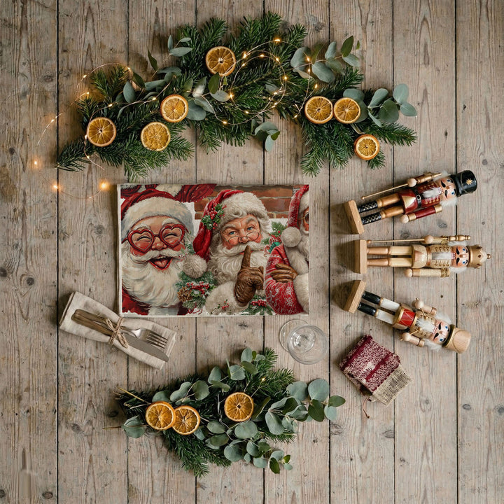 Santa Gone Wild Christmas Kitchen Tea Towel Holiday Decor Great Gift for Friends