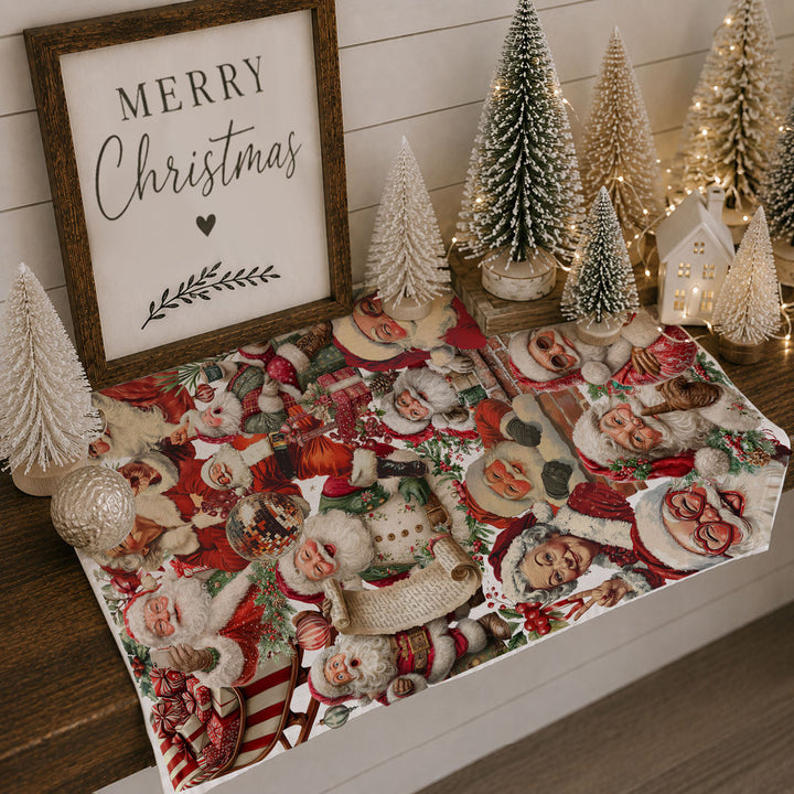 Santa Gone Wild Christmas Kitchen Tea Towel Holiday Decor Great Gift for Friends