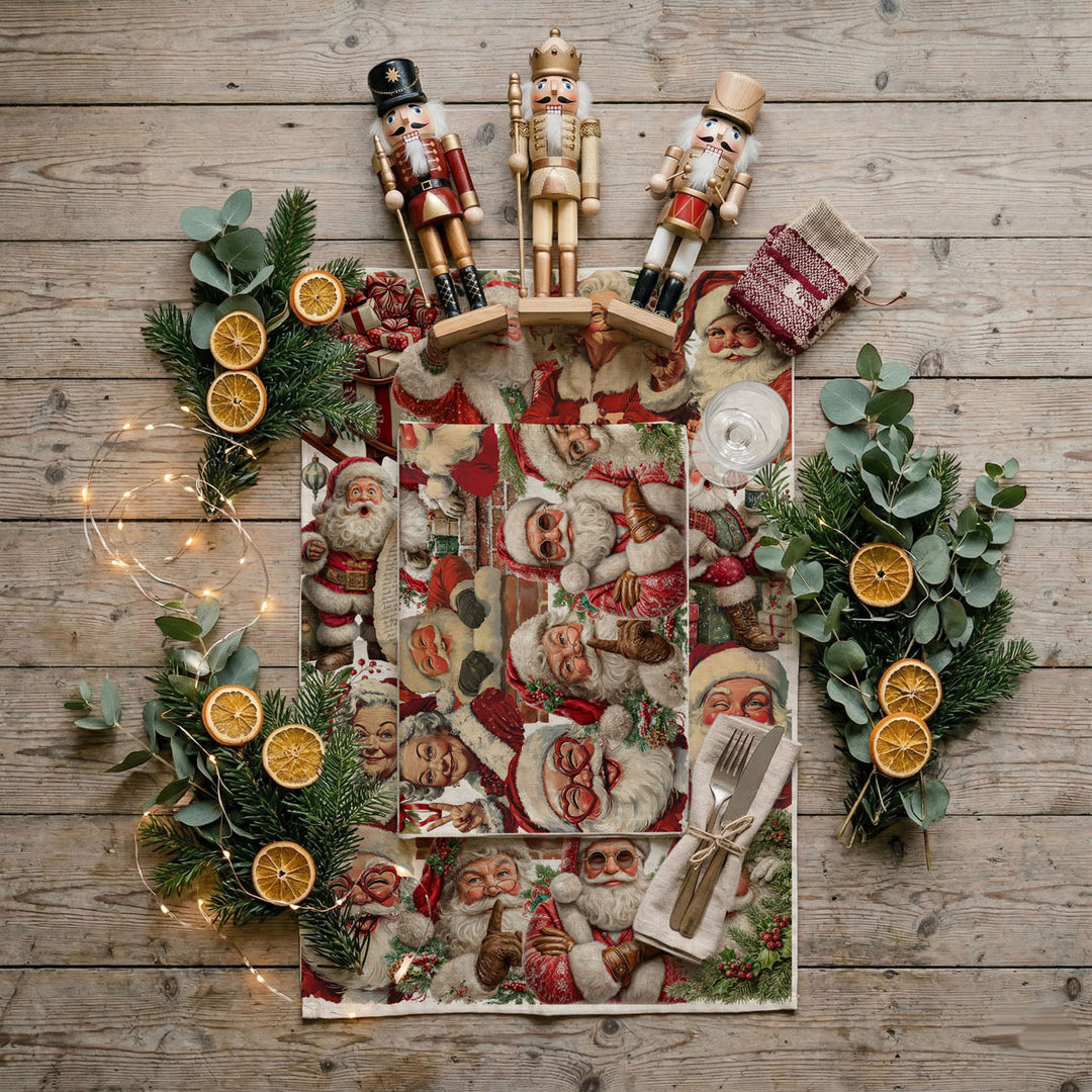 Santa Gone Wild Christmas Kitchen Tea Towel Holiday Decor Great Gift for Friends