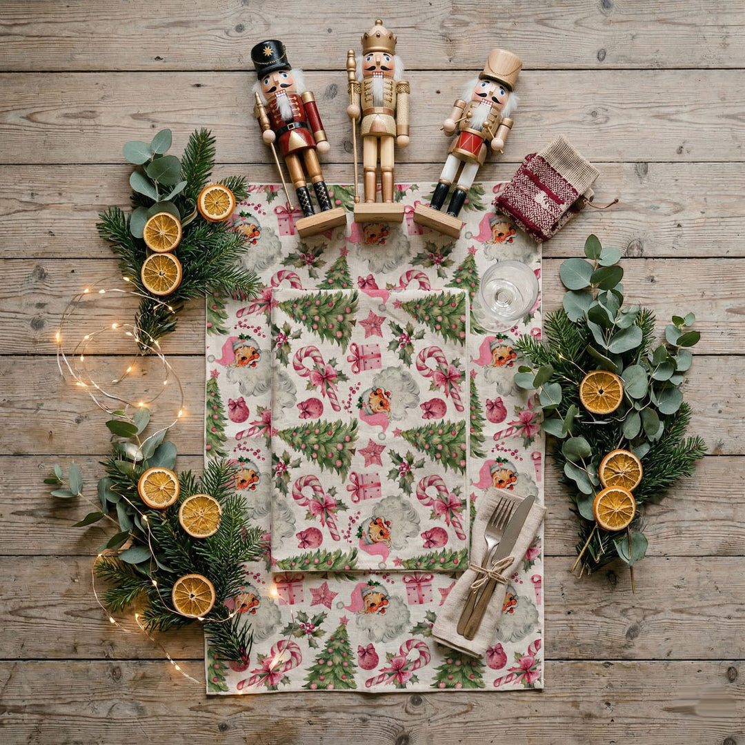 Pretty in Pinkmas Christmas Kitchen Tea Towel Pink Holiday Decor Great Gift Idea