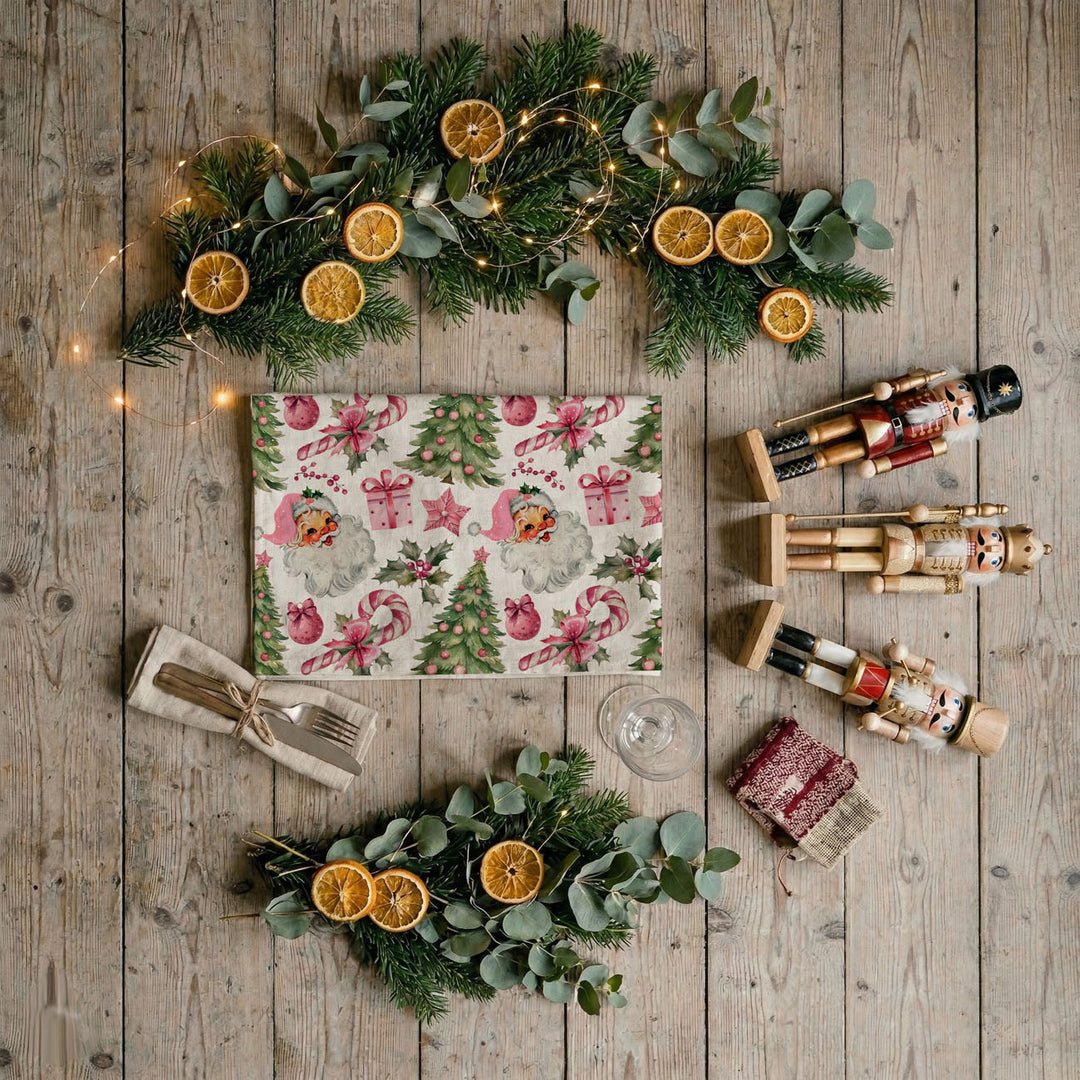 Pretty in Pinkmas Christmas Kitchen Tea Towel Pink Holiday Decor Great Gift Idea