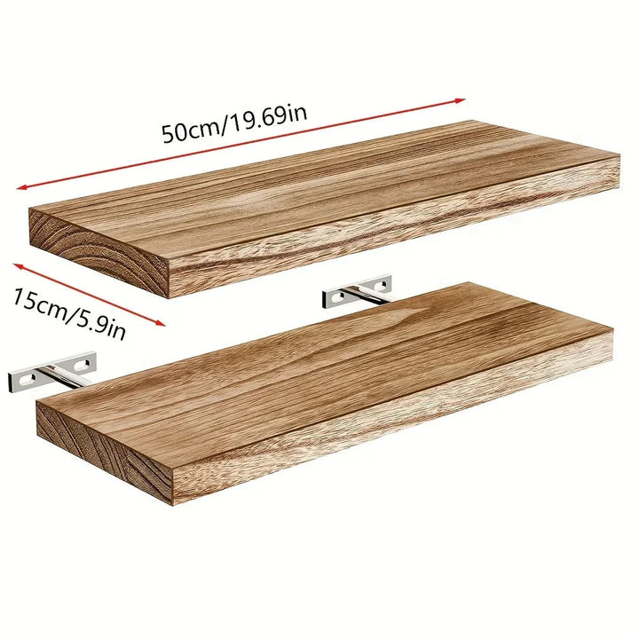 Shelves - Floating Natural Wood