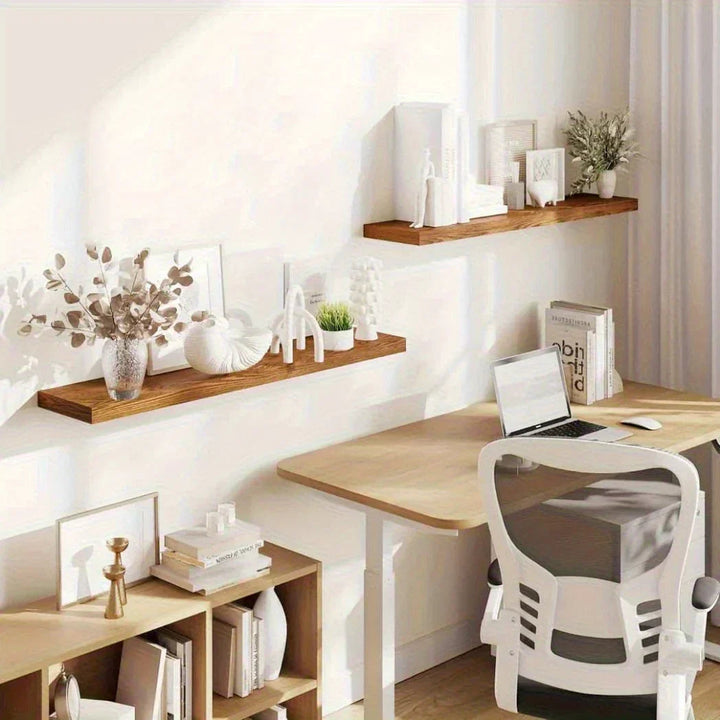 Shelves - Floating Natural Wood