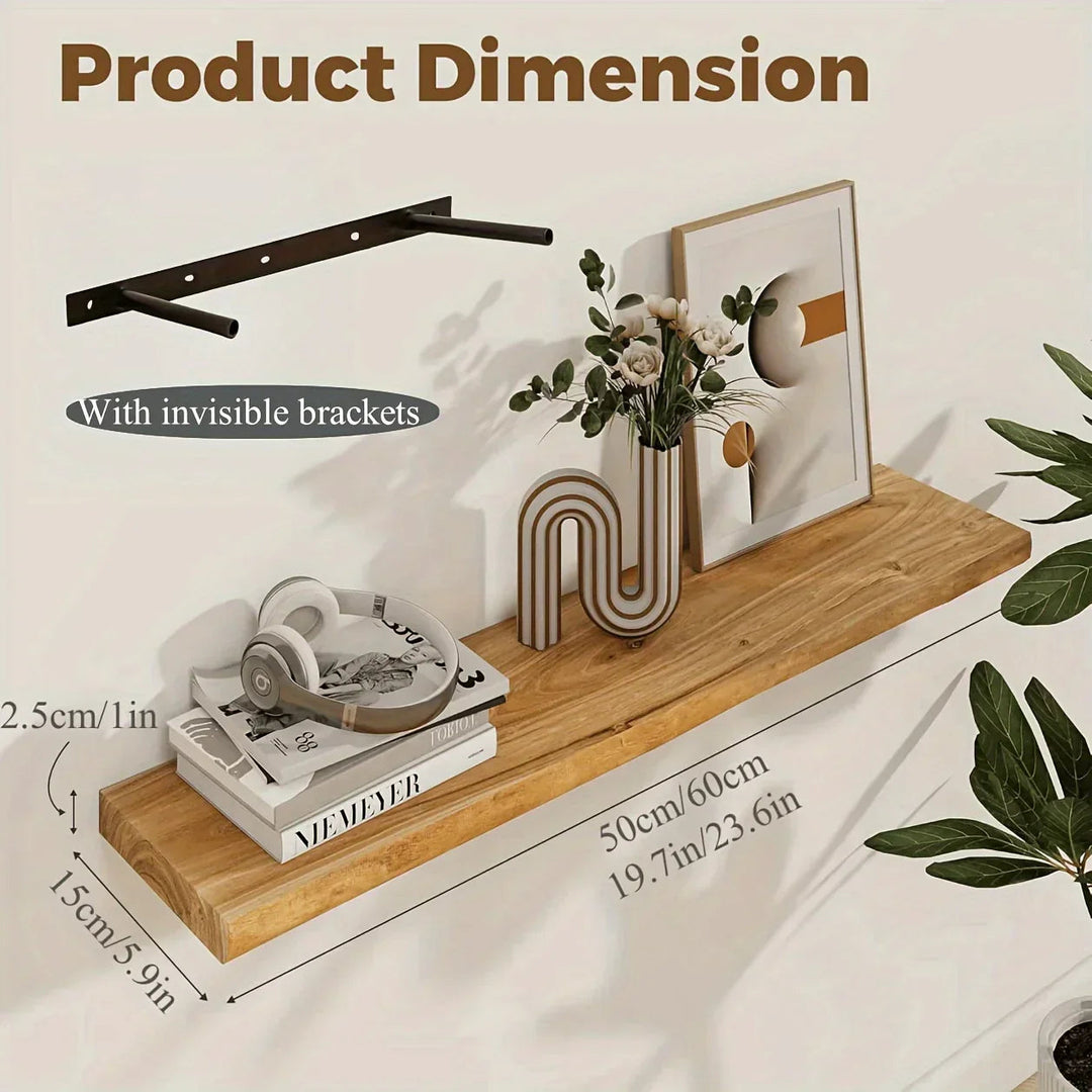 Shelves - Floating Natural Wood