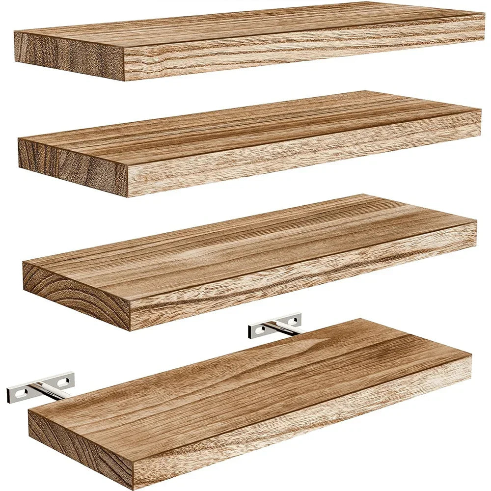 Shelves - Floating Natural Wood