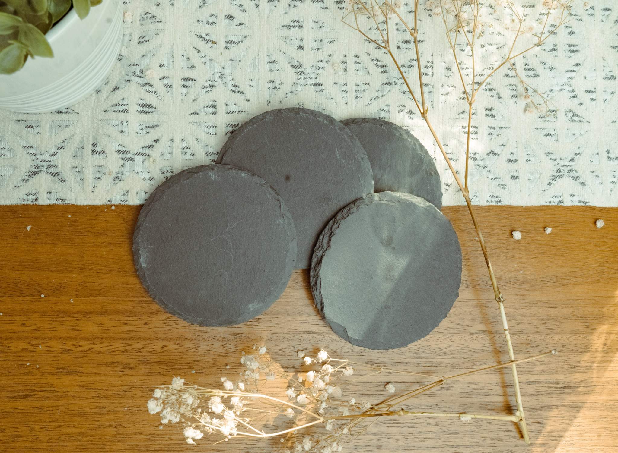 Handcrafted Coasters — Wood, Slate, Epoxy & Marble & Wood