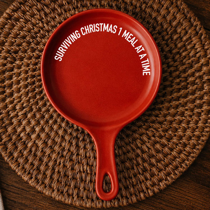 Surviving Christmas Porcelain Spoon Rest Funny Holiday Kitchen Cheeky Fun Gift