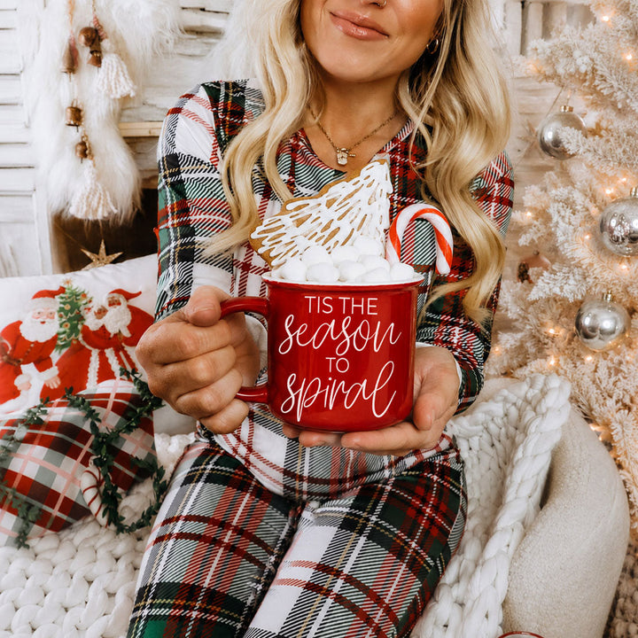 Tis the Season to Spiral Ceramic Coffee Mug 14oz Funny Christmas Cheeky Fun Gift