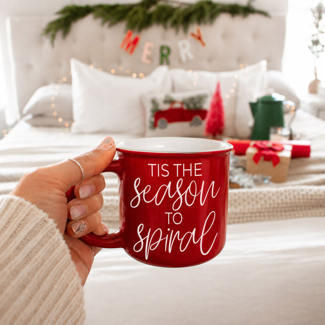 Tis the Season to Spiral Ceramic Coffee Mug 14oz Funny Christmas Cheeky Fun Gift