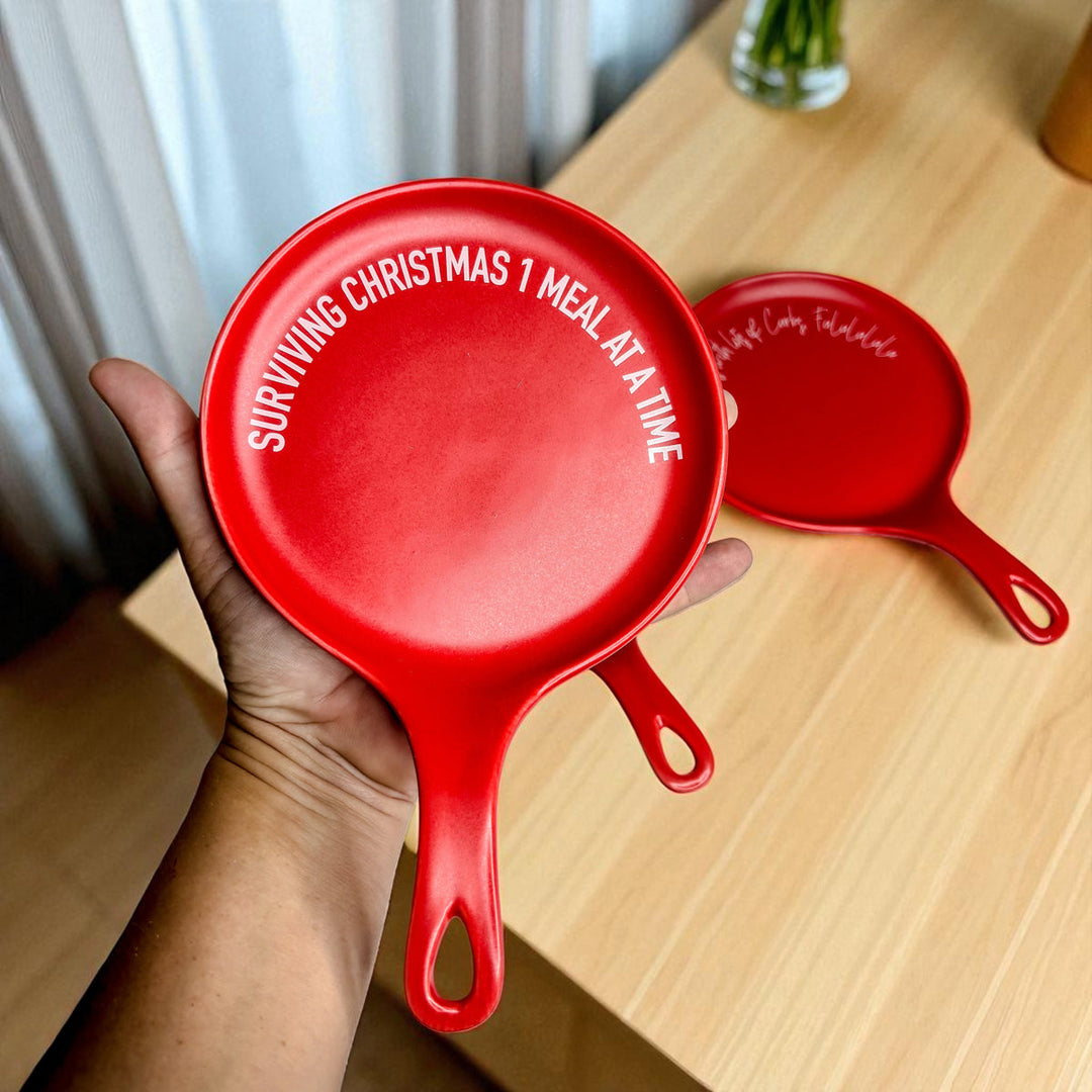 Surviving Christmas Porcelain Spoon Rest Funny Holiday Kitchen Cheeky Fun Gift
