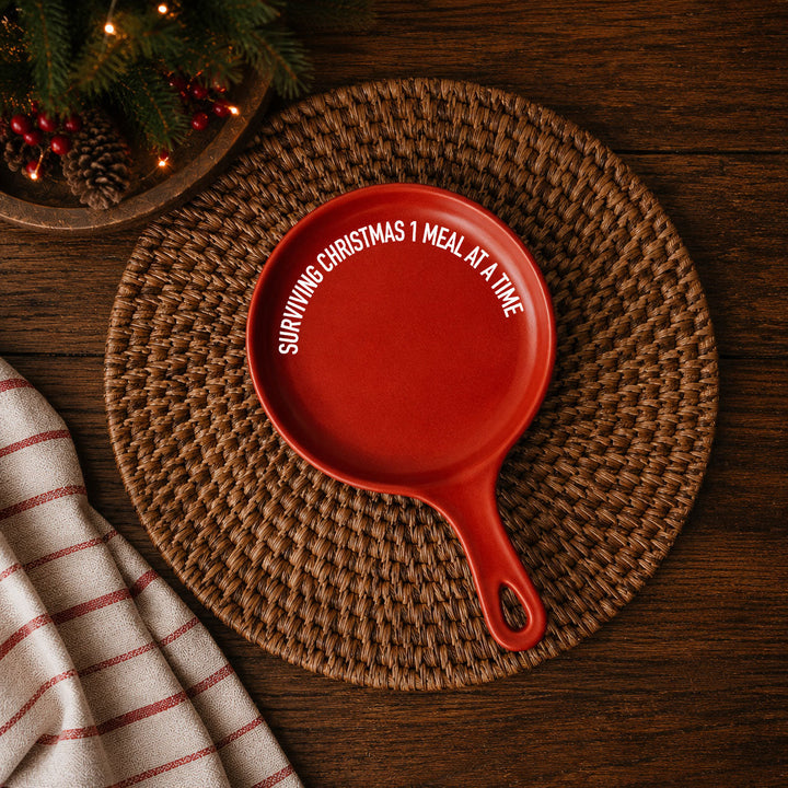 Surviving Christmas Porcelain Spoon Rest Funny Holiday Kitchen Cheeky Fun Gift