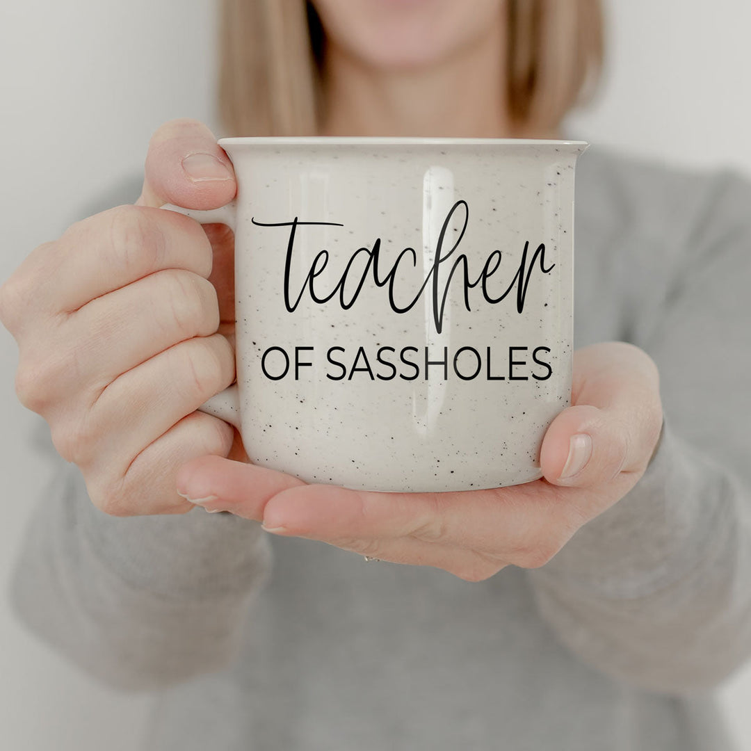 Teacher of Sassholes Ceramic Coffee Mug 14oz Funny Teacher Fun Gift for Friends