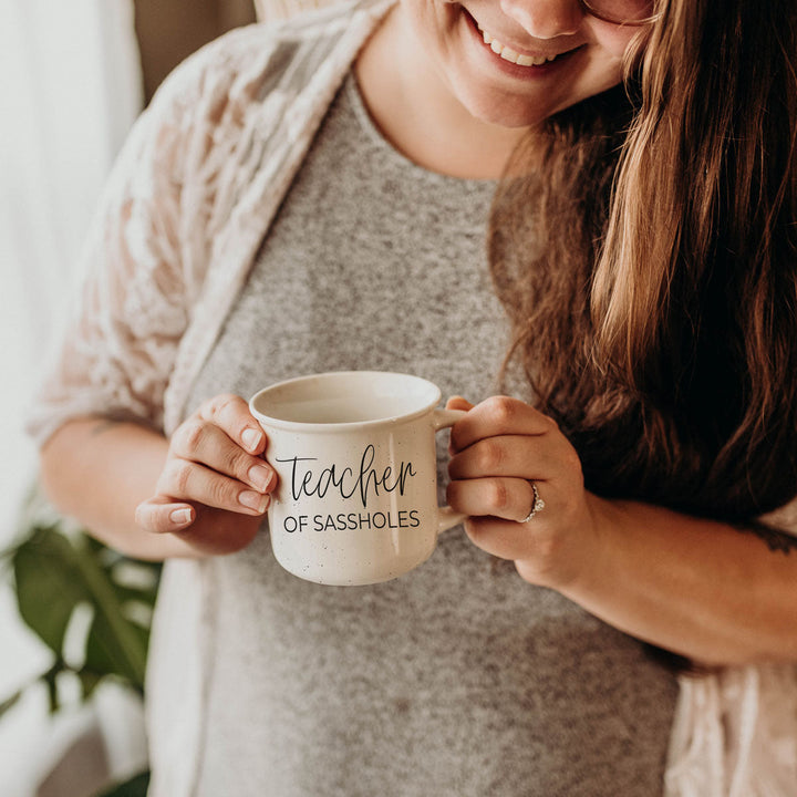 Teacher of Sassholes Ceramic Coffee Mug 14oz Funny Teacher Fun Gift for Friends