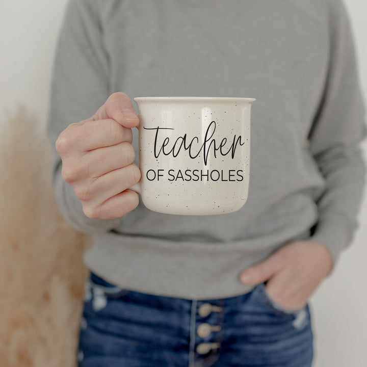 Teacher of Sassholes Ceramic Coffee Mug 14oz Funny Teacher Fun Gift for Friends