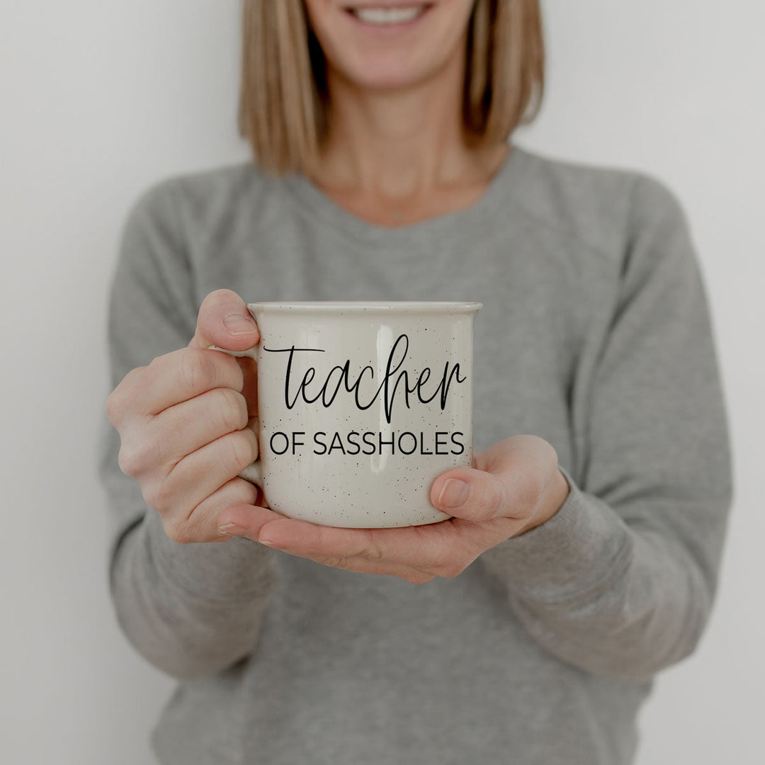 Teacher of Sassholes Ceramic Coffee Mug 14oz Funny Teacher Fun Gift for Friends