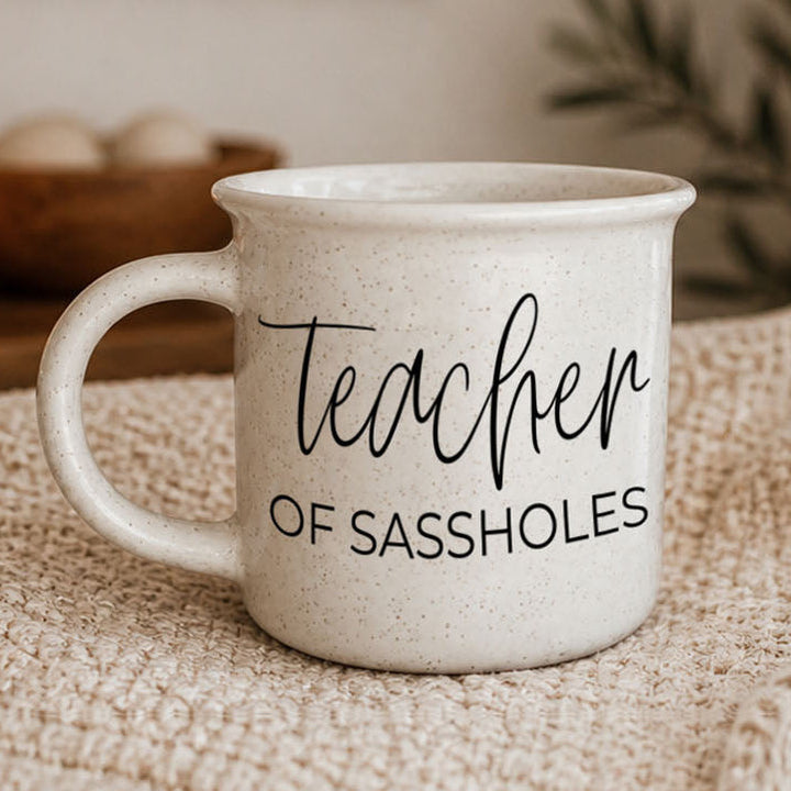 Teacher of Sassholes Ceramic Coffee Mug 14oz Funny Teacher Fun Gift for Friends
