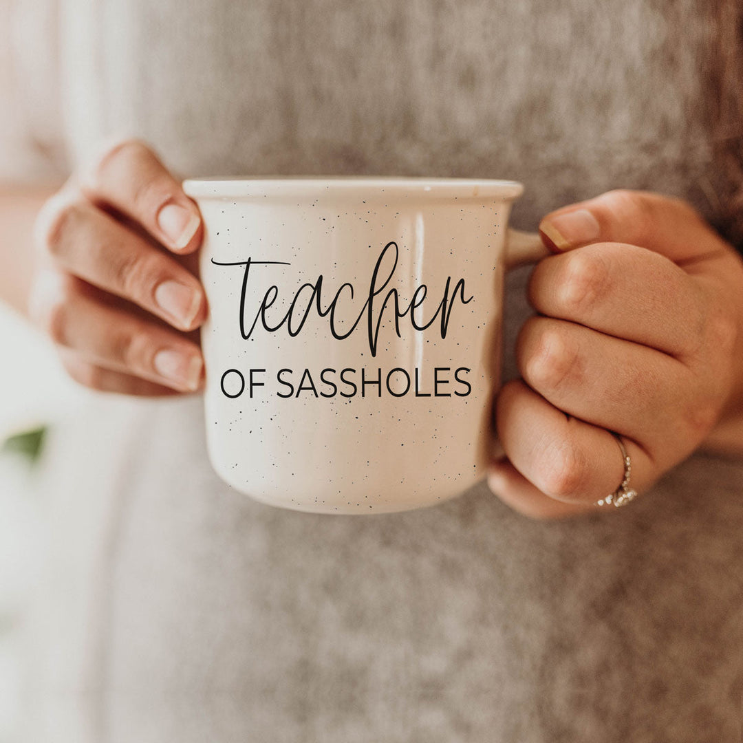Teacher of Sassholes Ceramic Coffee Mug 14oz Funny Teacher Fun Gift for Friends