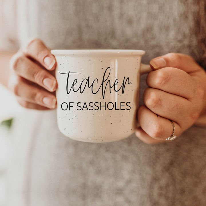 Teacher of Sassholes Ceramic Coffee Mug 14oz Funny Teacher Fun Gift for Friends