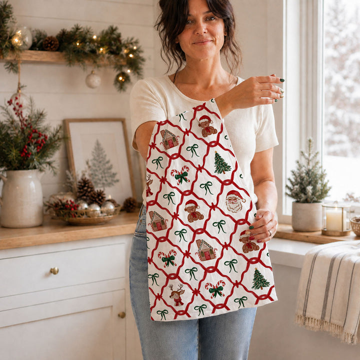 Vintage Christmas Variety Cotton Kitchen Tea Towel Holiday Decor Great Gift Idea