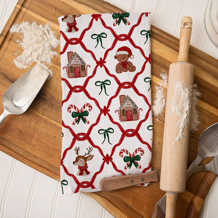Vintage Christmas Variety Cotton Kitchen Tea Towel Holiday Decor Great Gift Idea
