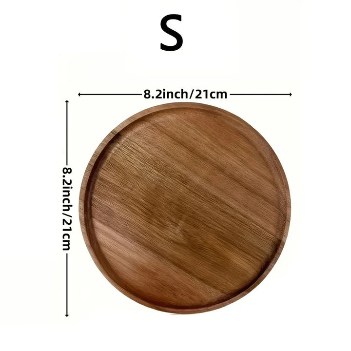 Tray - Rustic Wooden Round