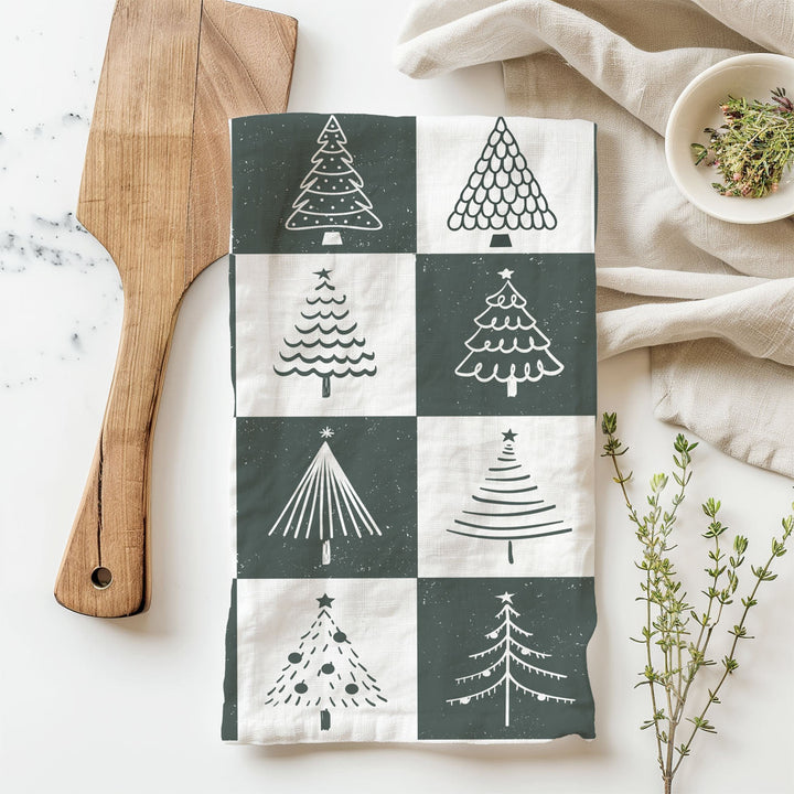 Christmas Tree Flour Sack Cotton Kitchen Tea Towel Holiday Decor Great Gift Idea