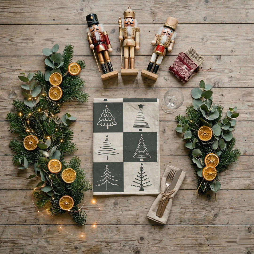 Christmas Tree Flour Sack Cotton Kitchen Tea Towel Holiday Decor Great Gift Idea