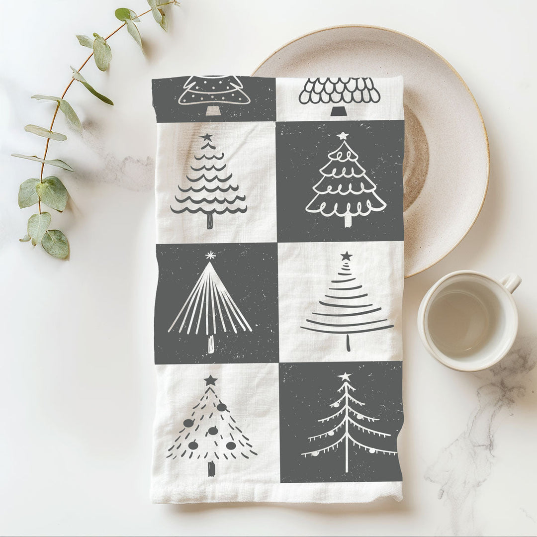 Christmas Tree Flour Sack Cotton Kitchen Tea Towel Holiday Decor Great Gift Idea