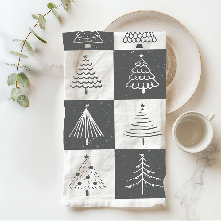 Christmas Tree Flour Sack Cotton Kitchen Tea Towel Holiday Decor Great Gift Idea
