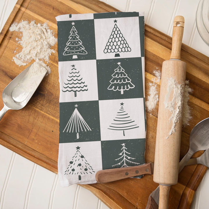 Christmas Tree Flour Sack Cotton Kitchen Tea Towel Holiday Decor Great Gift Idea