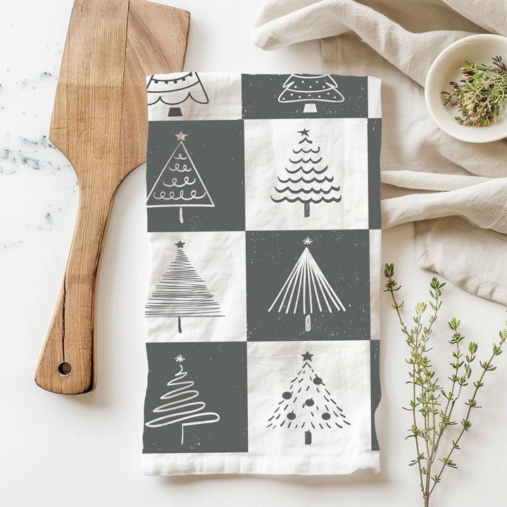 Christmas Tree Flour Sack Cotton Kitchen Tea Towel Holiday Decor Great Gift Idea