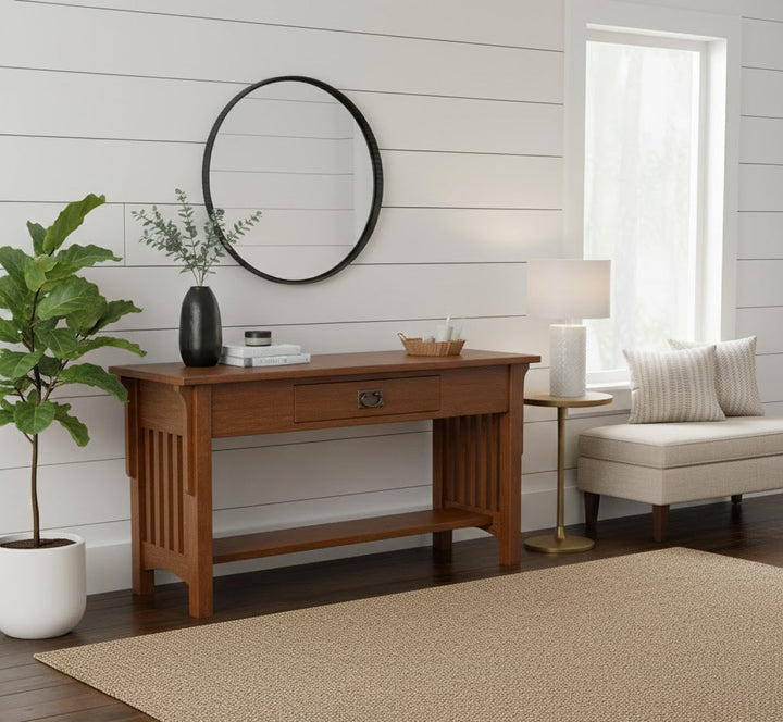 Mission 1 Drawer Crofter Style Console Table - Michael&