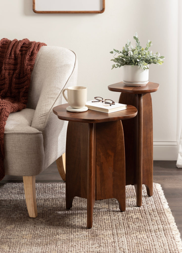 Kanna Wood 2pc Table Set