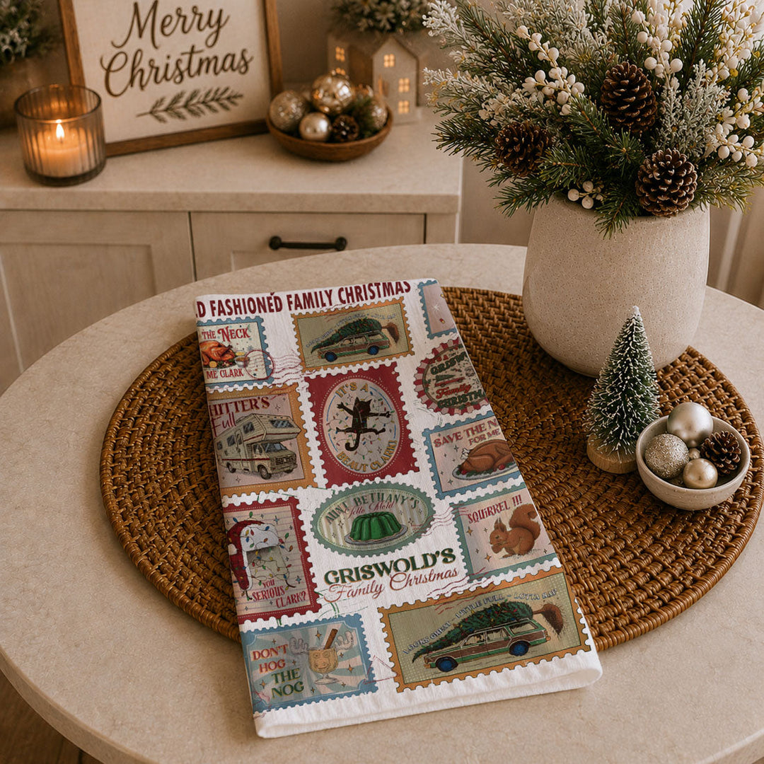 Griswold Vaca Christmas Kitchen Tea Towel Funny Holiday Decor Cheeky Fun Gift