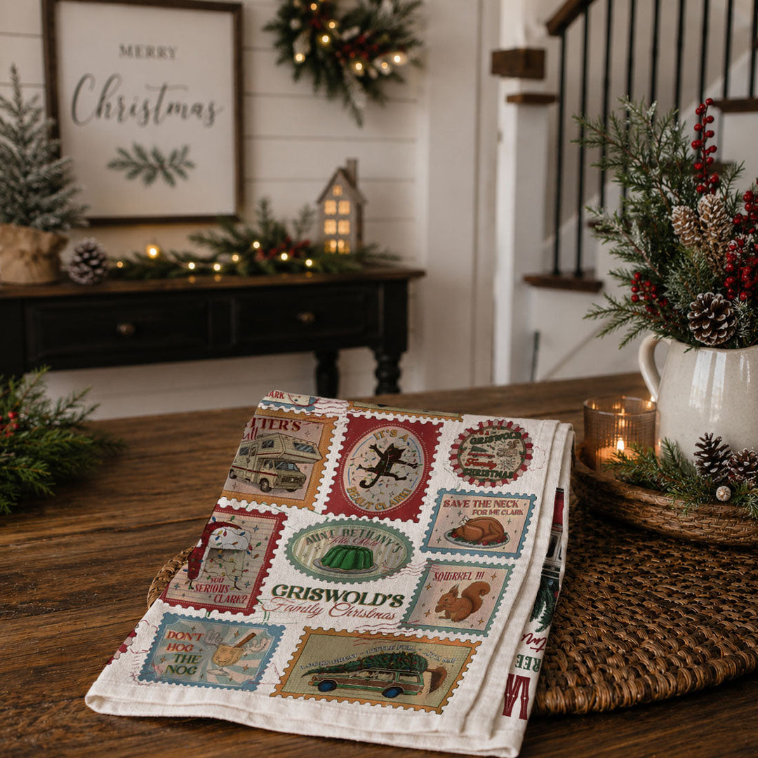 Griswold Vaca Christmas Kitchen Tea Towel Funny Holiday Decor Cheeky Fun Gift