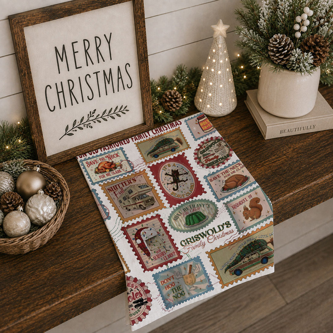 Griswold Vaca Christmas Kitchen Tea Towel Funny Holiday Decor Cheeky Fun Gift