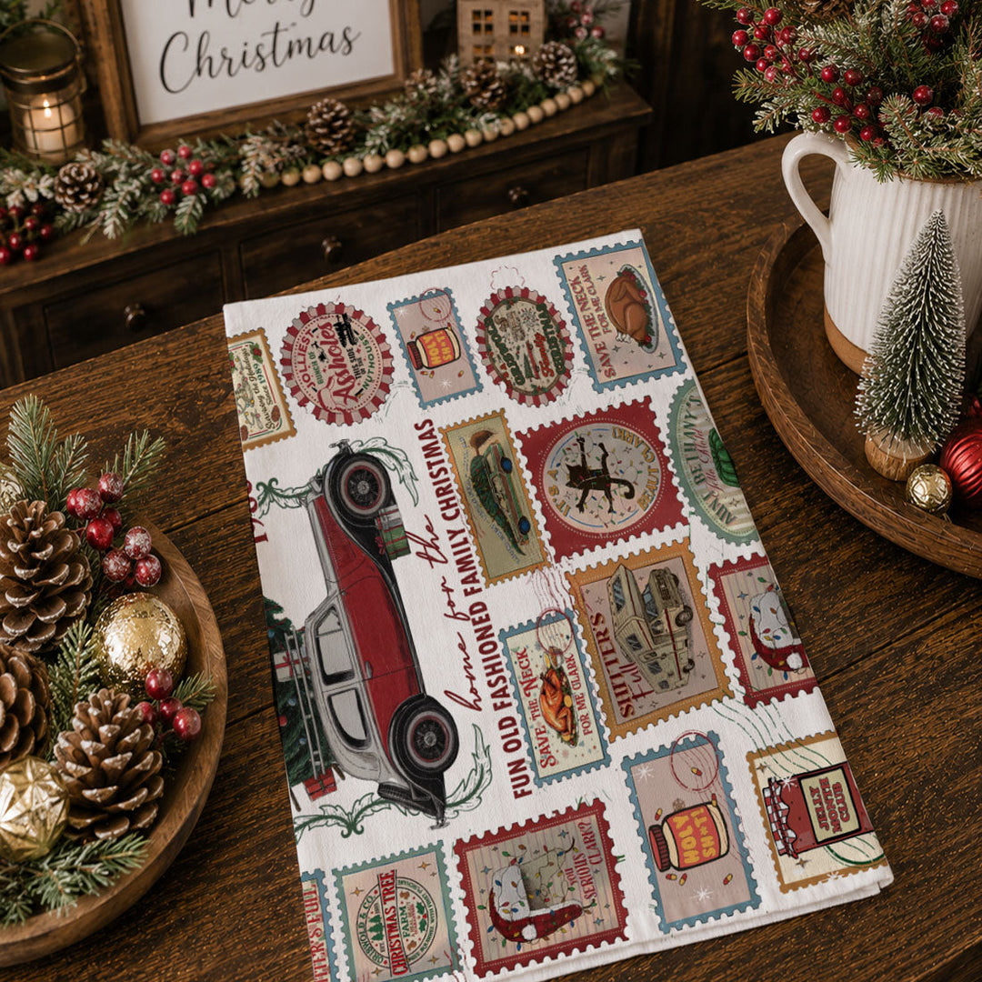Griswold Vaca Christmas Kitchen Tea Towel Funny Holiday Decor Cheeky Fun Gift