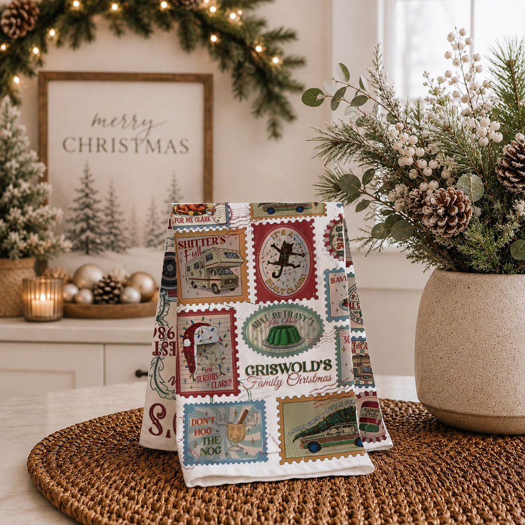 Griswold Vaca Christmas Kitchen Tea Towel Funny Holiday Decor Cheeky Fun Gift