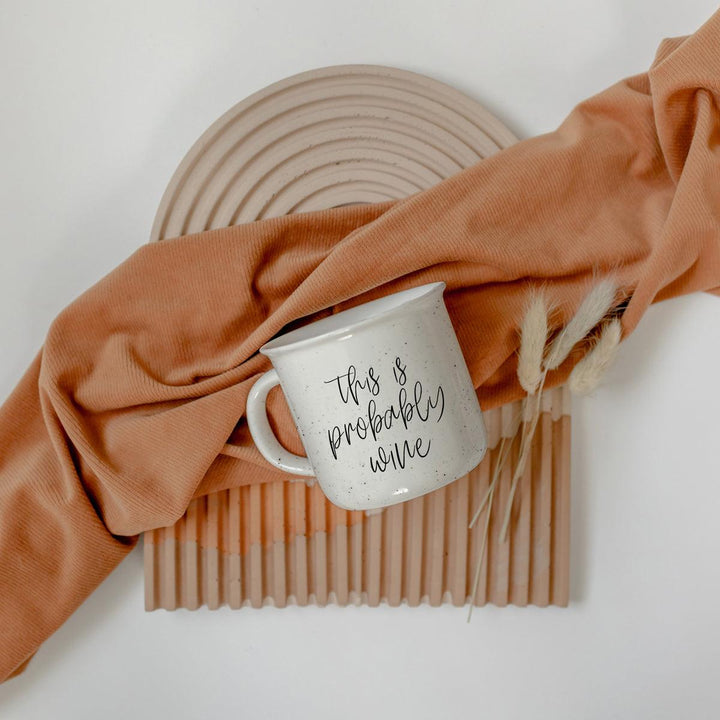 Probably Wine Ceramic Coffee Mug 14oz Funny Coffee Lover Cheeky Gift for Friends