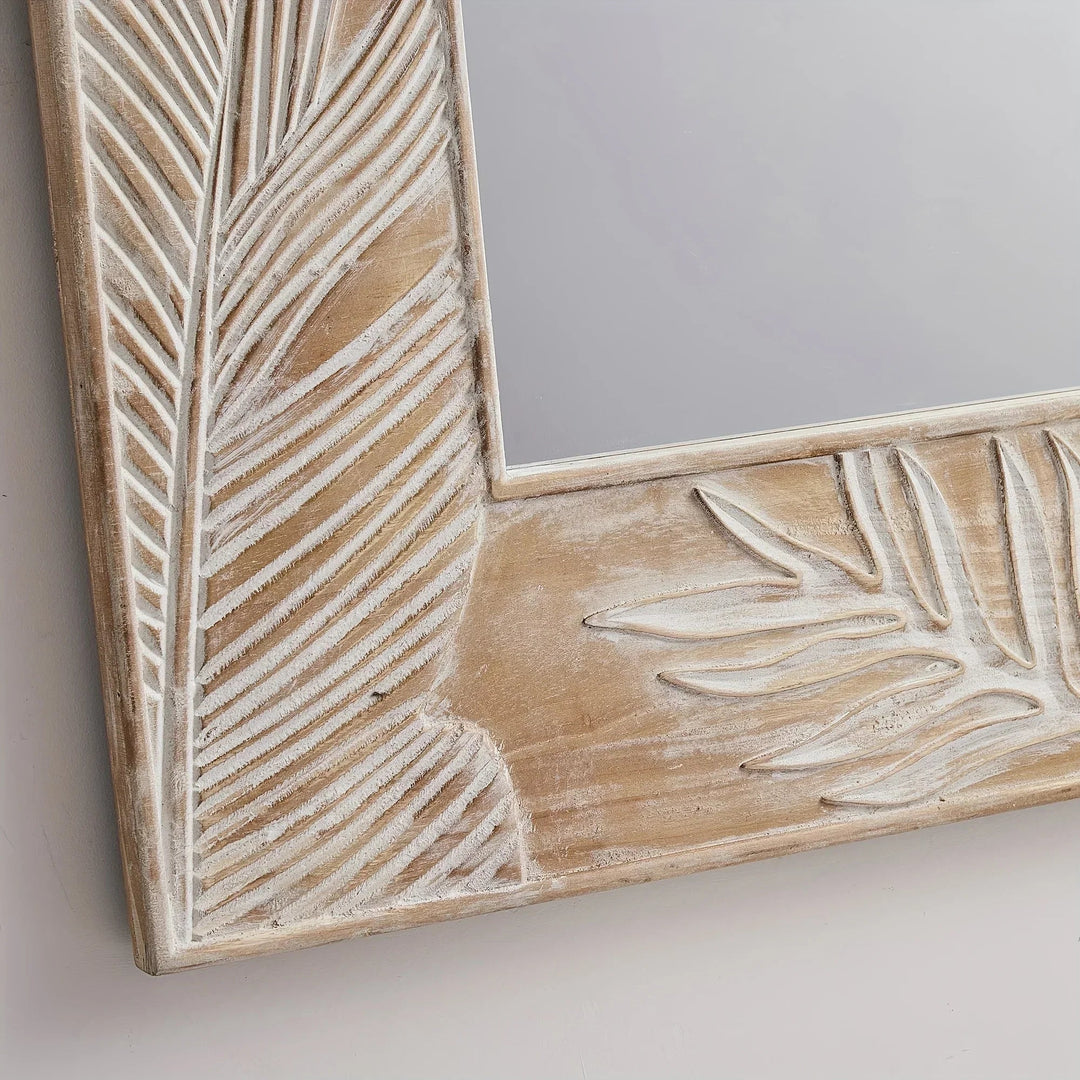 Wall Mirror - Rustic Wood Square