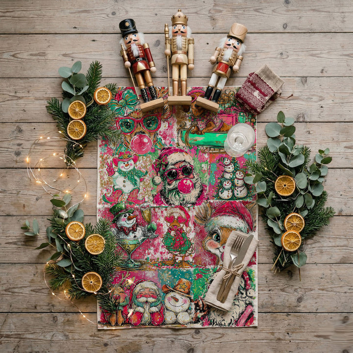 Merry Shenanigans Christmas Kitchen Tea Towel Funny Holiday Decor Cheeky Gift