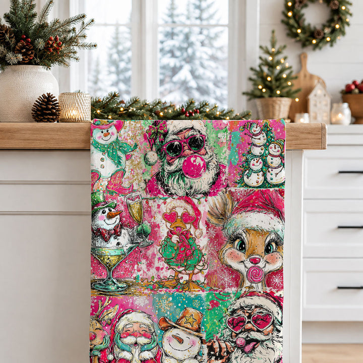 Merry Shenanigans Christmas Kitchen Tea Towel Funny Holiday Decor Cheeky Gift