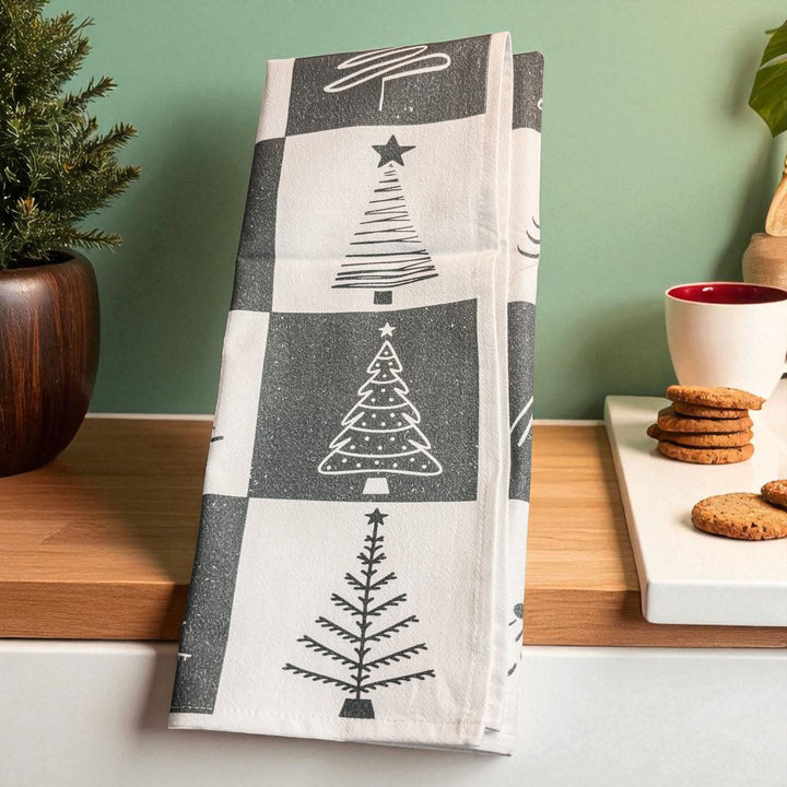 Christmas Tree Flour Sack Cotton Kitchen Tea Towel Holiday Decor Great Gift Idea