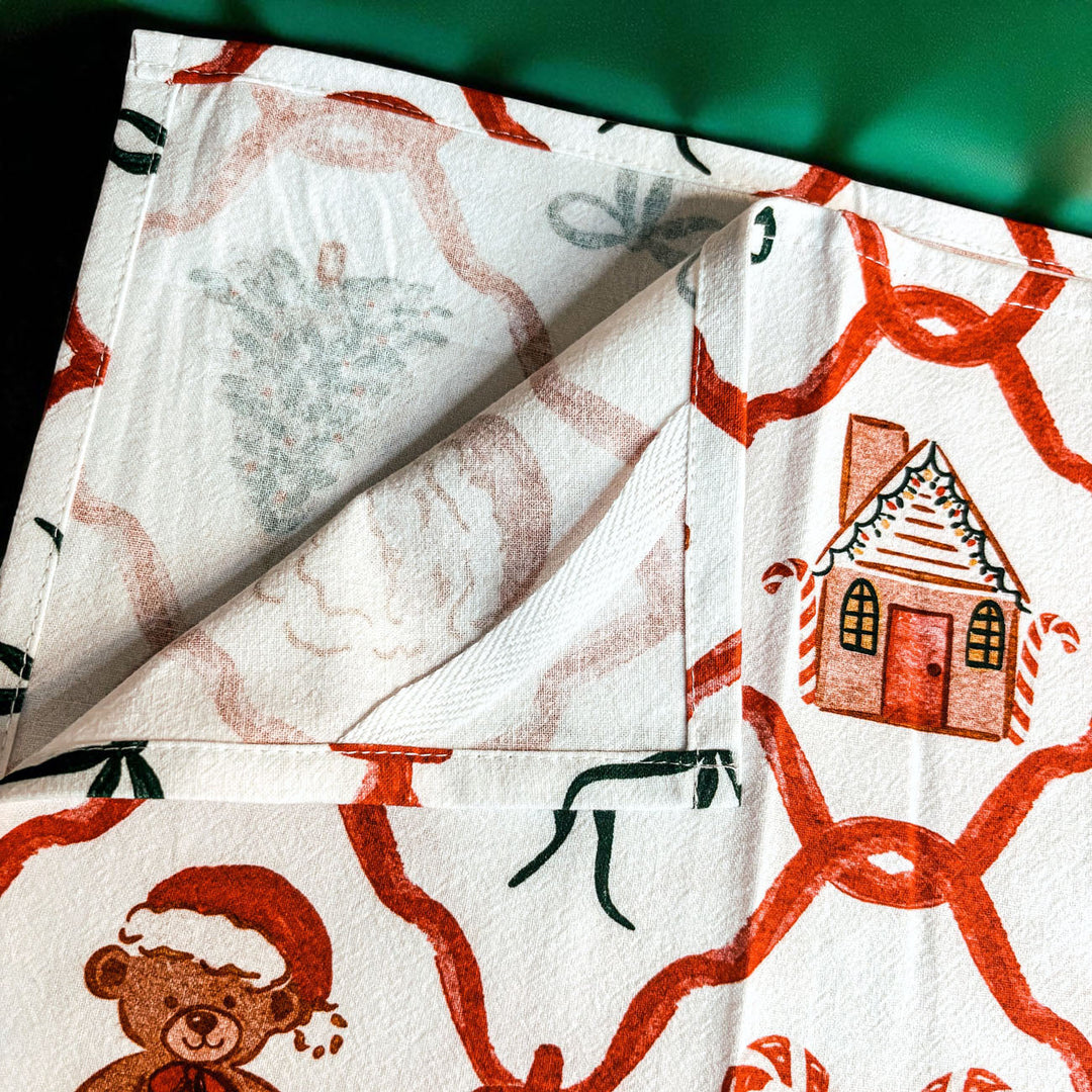Vintage Christmas Variety Cotton Kitchen Tea Towel Holiday Decor Great Gift Idea