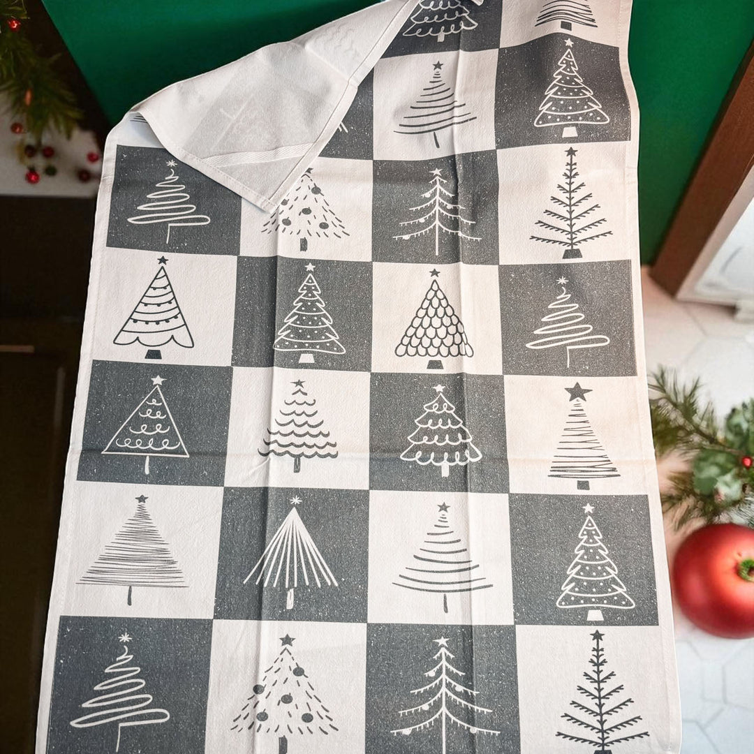 Christmas Tree Flour Sack Cotton Kitchen Tea Towel Holiday Decor Great Gift Idea