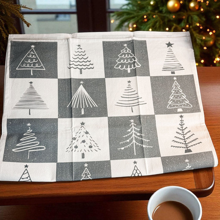Christmas Tree Flour Sack Cotton Kitchen Tea Towel Holiday Decor Great Gift Idea