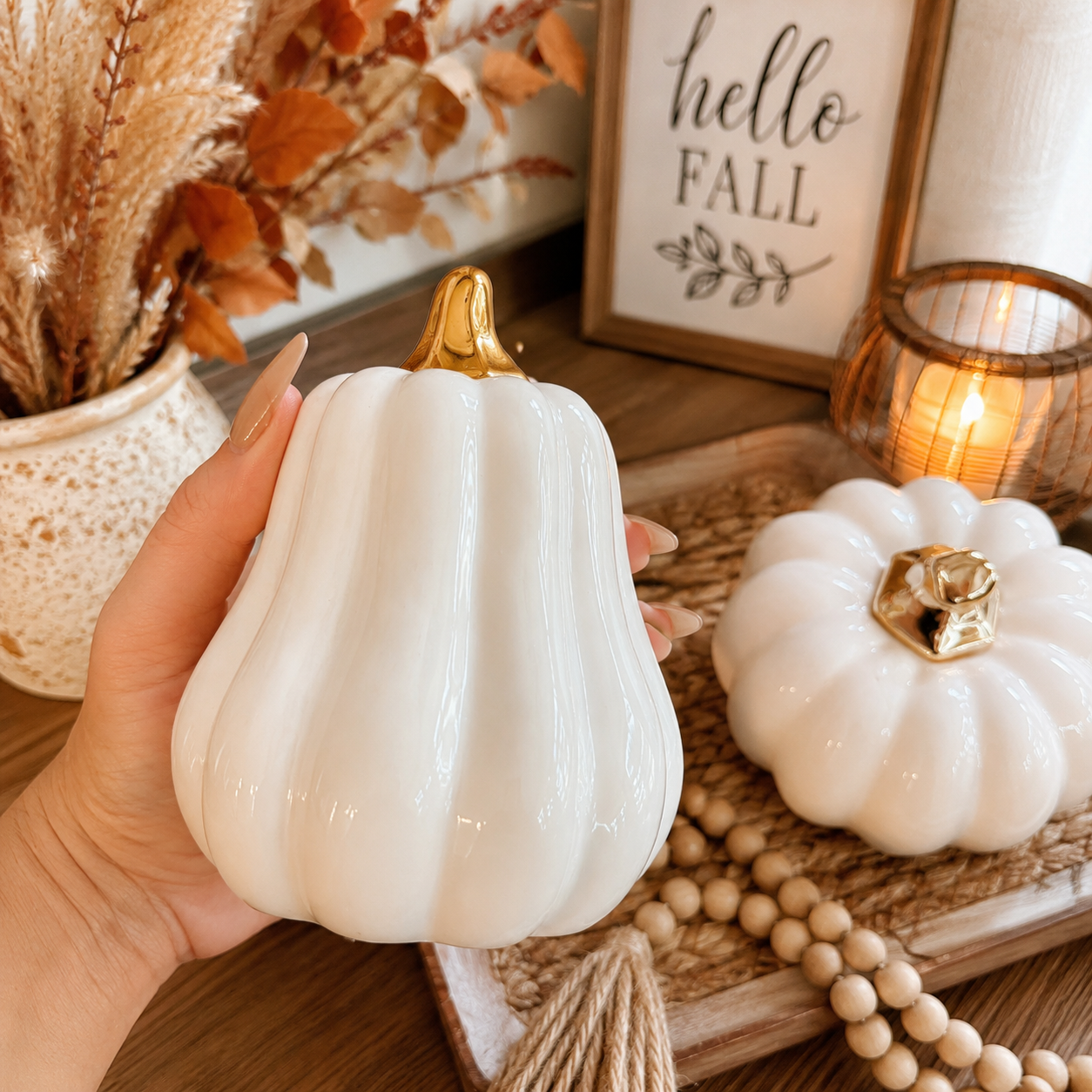 White Luxe Pumpkin