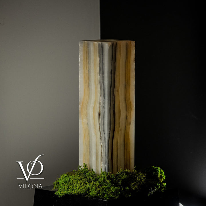White Ice Onyx Lamp (Exotic Druzy Table Lamp 