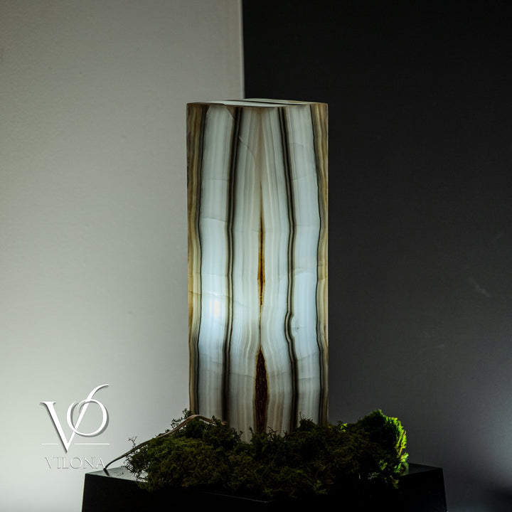 White Ice Onyx Lamp (Exotic Table Lamp 