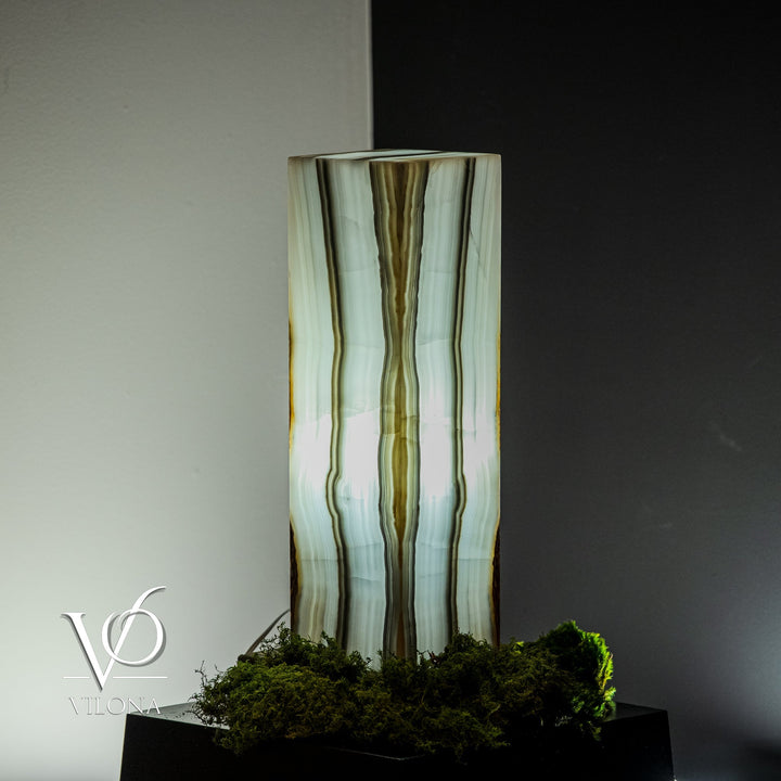White Ice Onyx Lamp (Exotic Table Lamp 
